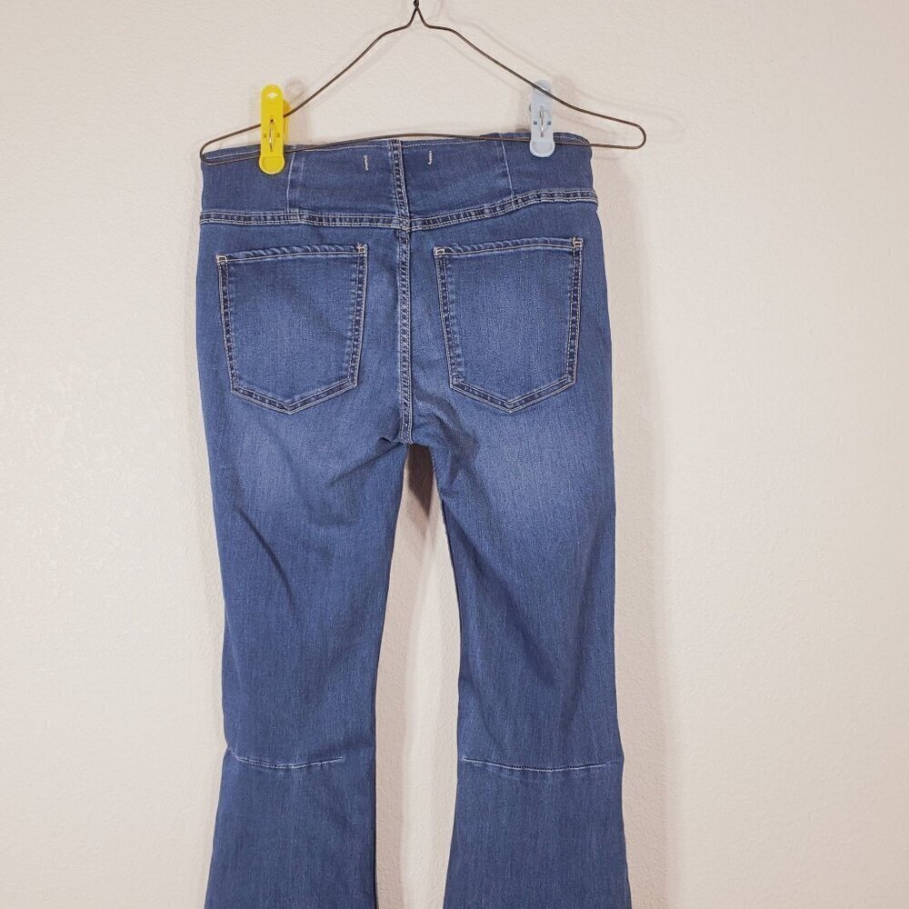 Free People Womens Flare Jeans W27 Blue Denim Bell Bottom 61855-16515125 Boho - Picture 4 of 11